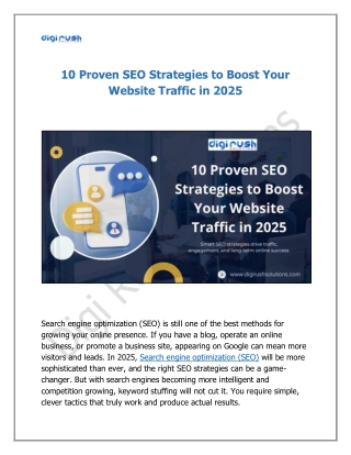 10 Proven SEO Strategies to Boost Your Website Traffic in 2025