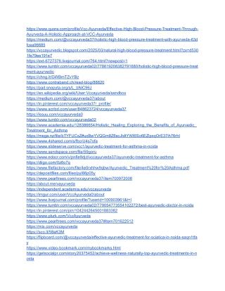 Backlink for Vcc ayurveda !!