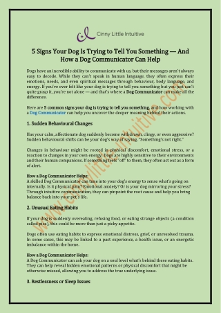 5 Signs Your Dog Is Trying to Tell You Something — Dog Communicator