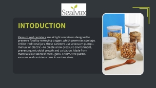 Top Vacuum Seal Canisters for Fresh Storage