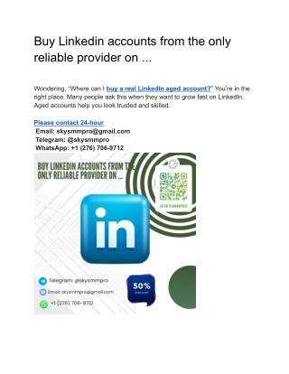 What's the best place to buy aged linkedin accounts?