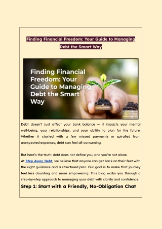 Step-by-Step Debt Management Guide | Step Away Debt UK