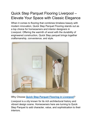 Quick Step Parquet Flooring Liverpool