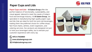 Paper Cups and Lids