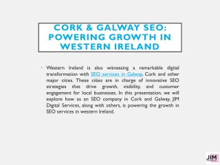 Cork & Galway SEO: Powering Growth in Western Ireland