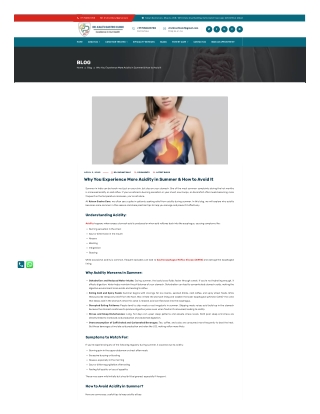 Why You Experience More Acidity in Summer & How to Avoid It