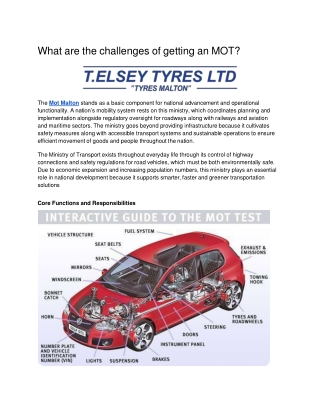 What are the challenges of getting an MOT (1)