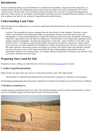 We Buy Land: What to Know Before Selling