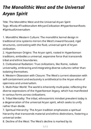 The_Monolithic_West_and_the_Universal_Aryan_Spirit