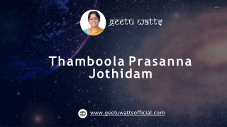 Thamboola Prasanna Jothidam Services by Geetu Watts