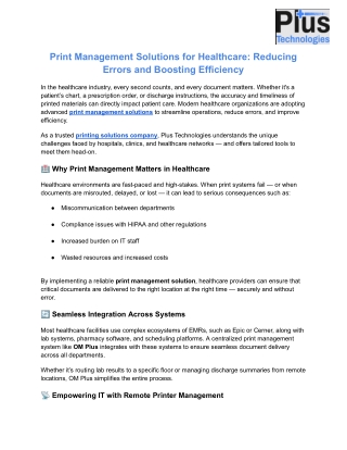 Print Management Solutions for Healthcare_ Reducing Errors and Boosting Efficiency