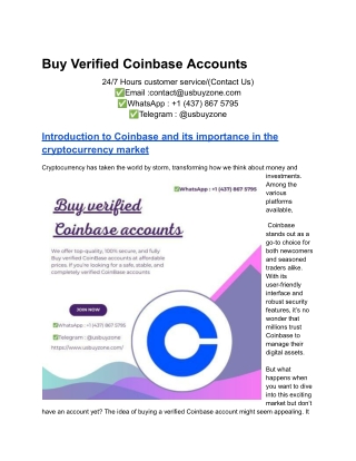 Buy Verified Coinbase Accounts