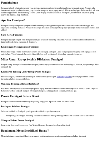 Mitos Umur Rayap Setelah Dilakukan Fumigasi