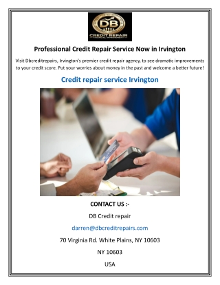 Professional Credit Repair Service Now in Irvington
