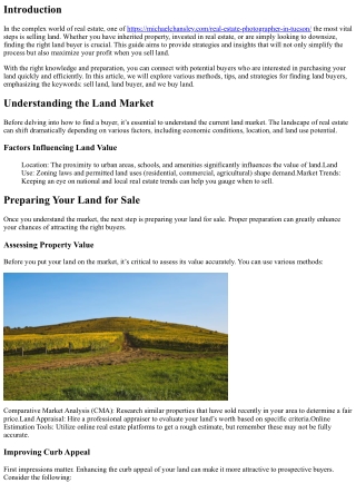 Ultimate Guide to Finding the Right Land Buyer for Your Property