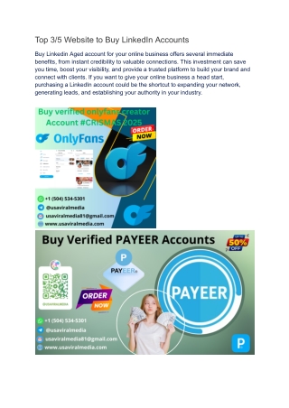 Top 3_5 Website to Buy LinkedIn Accounts