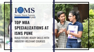 Top MBA Specializations List at ISMS Pune