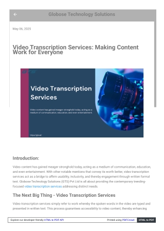 Video Transcription Services