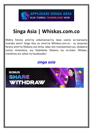 Singa Asia  Whiskas.com.co