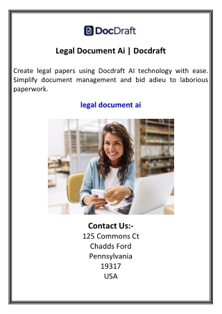 Legal Document Ai  Docdraft