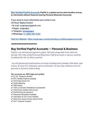 Buy Verified PayPal Accounts: From Trusted Places