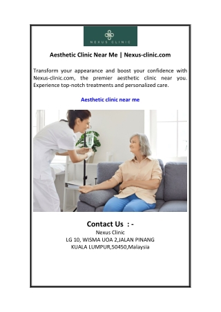 Aesthetic Clinic Near Me  Nexus-clinic.com