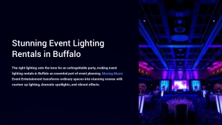 Stunning Event Lighting Rentals in Buffalo