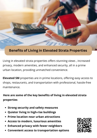 Benefits of Living in Elevated Strata Properties