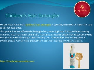 Children's Hair Detangler - Resplandece Australia