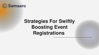Strategies For Swiftly Boosting Event Registrations 
