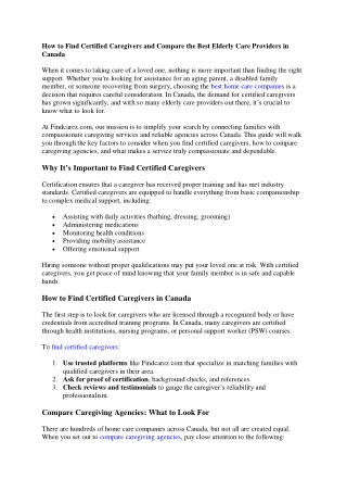 find certified caregivers