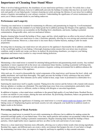 Cleaning Stand Mixers For Baking Perfection