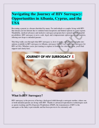 Navigating the Journey of HIV Surrogacy
