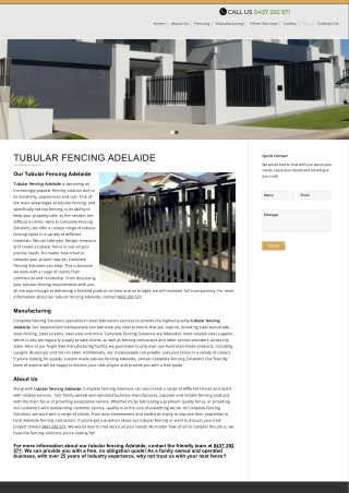 Tubular Fencing Adelaide