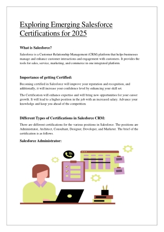 Exploring Emerging Salesforce Certifications for 2025