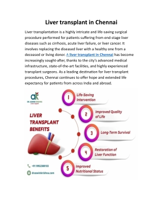 Liver transplant in chennai
