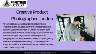 Creative Product Photographer London