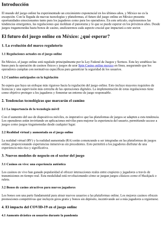 El futuro del juego online en México: ¿qué esperar?