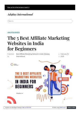 The 5 Best Affiliate Marketing Websites in India for Beginners