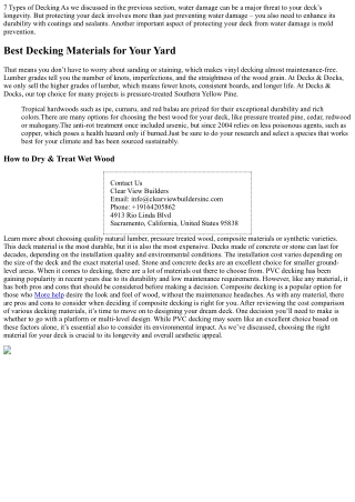 Your Guide to All Types of Decks: How To Choose a Deck for Your Home