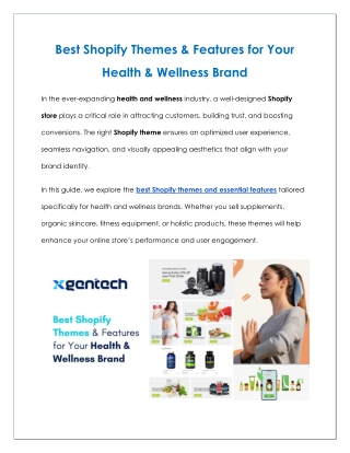 Best Shopify Themes & Features for Your Health & Wellness Brand