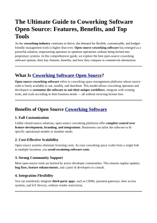 coworking software open source