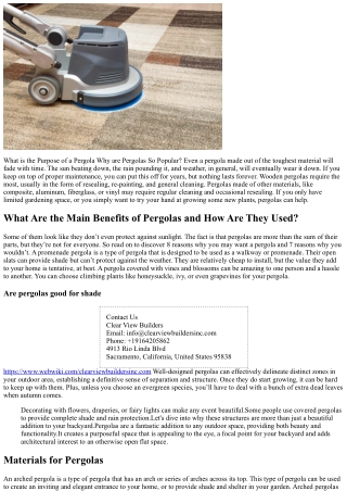 What Is a Pergola? Pros and Cons of the Popular Outdoor Feature