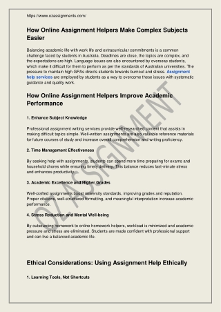 online assignment helpers