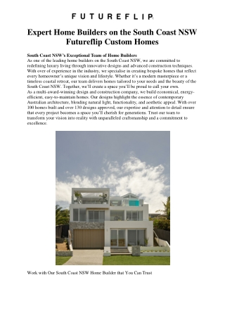 home builders south coast nsw 1