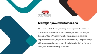Struggling with low credit Approved Auto Loans in Surrey can help you secure financing for a car