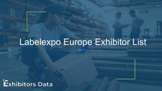 Labelexpo Europe Exhibitor List