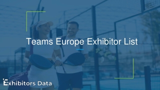 Teams Europe Exhibitor List