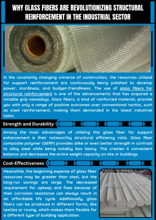 Glass Fibers Enhance Structural Durability