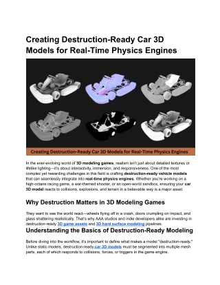 Creating Destruction-Ready Vehicle Models for Real-Time Physics Engines
